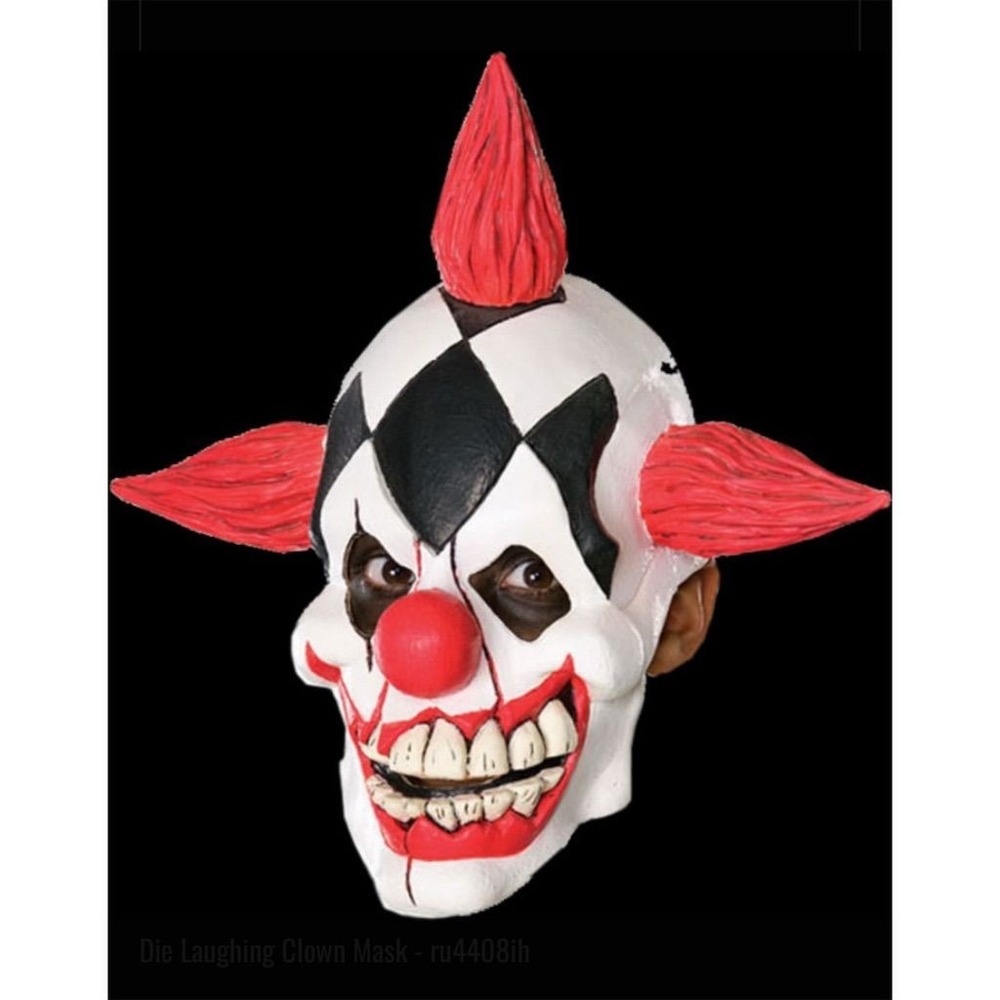 Rubie's Die Laughing Clown Halloween Mask Costume Accessory horror cosplay scary